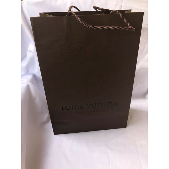 Louis Vuittons Paper Shopping Bag Brown 14" x 9.6" x 4.3" - Picture 3 of 10